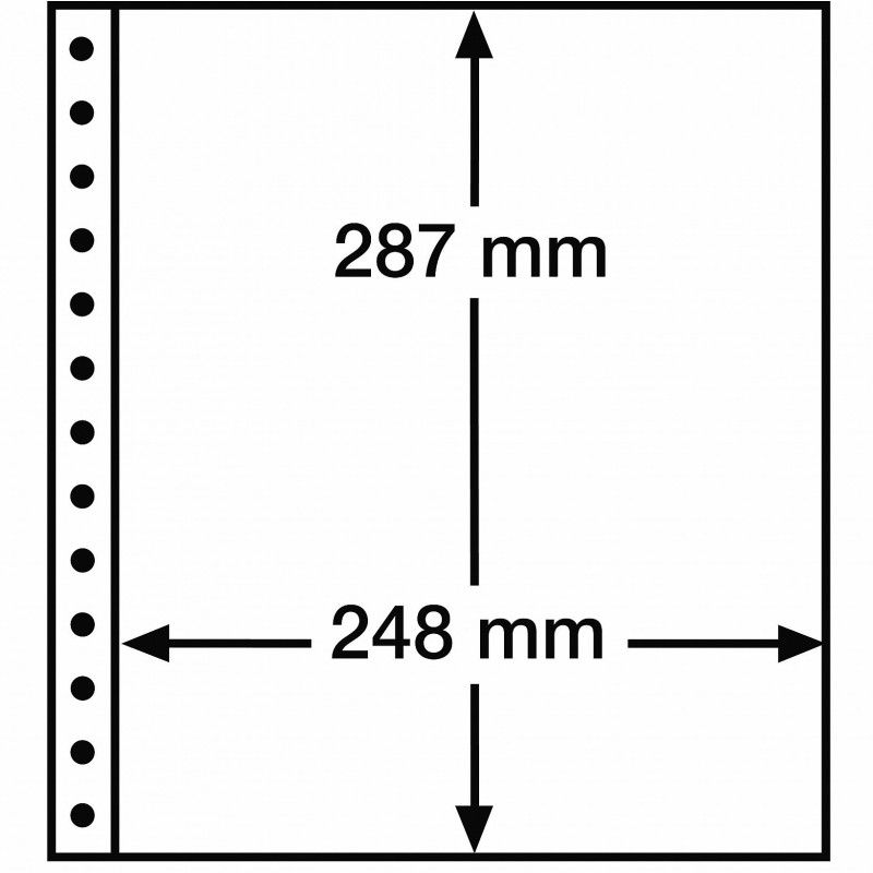 Feuille R Leuchtturm à 1 bande pour reliures à anneaux.