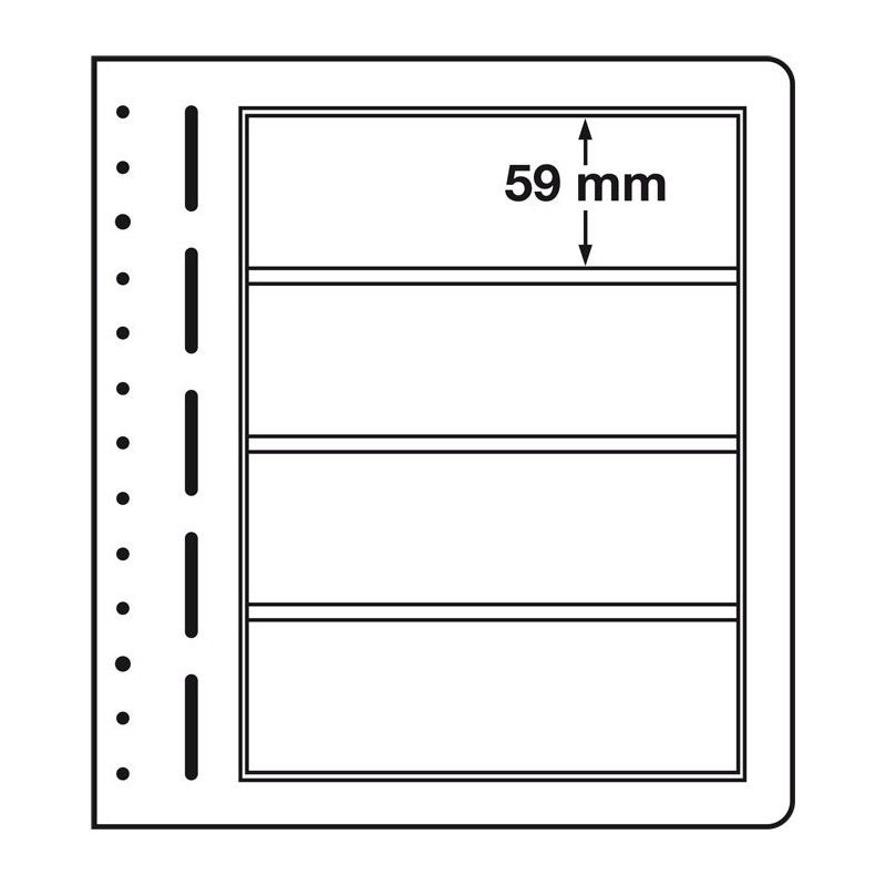 Feuilles neutres LB Leuchtturm à 4 compartiments.
