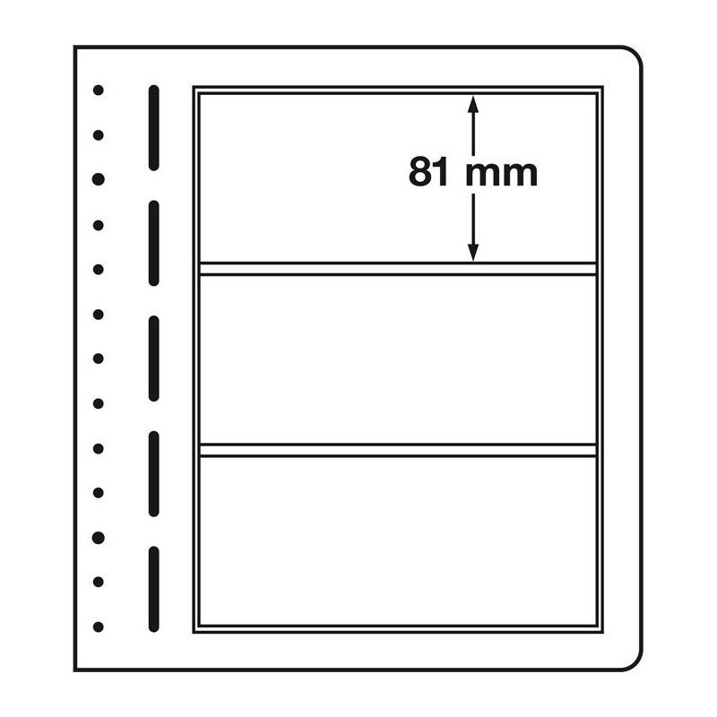 Feuilles neutres LB Leuchtturm à 3 compartiments.