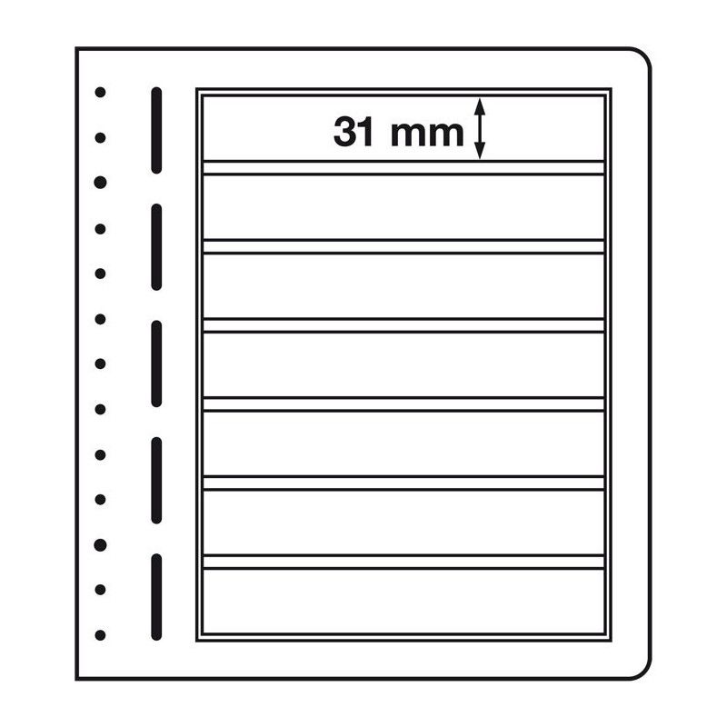 Feuilles neutres LB Leuchtturm à 7 compartiments.