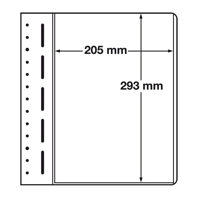 Feuilles neutres LB Leuchtturm à 1 compartiment 205 x 293 mm.