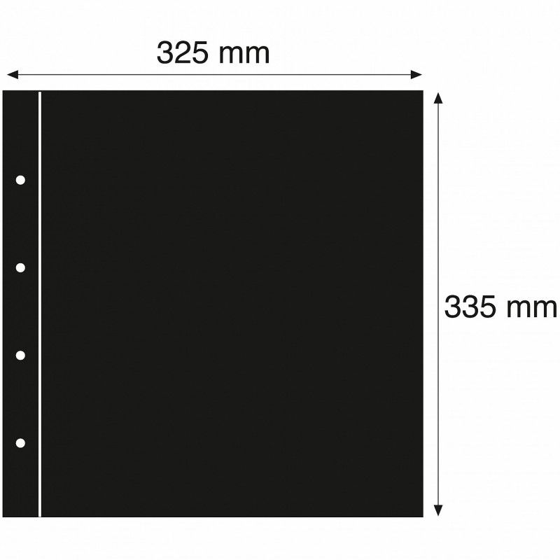 Intercalaires noirs 325 x 335 mm pour album Maximum Leuchtturm.