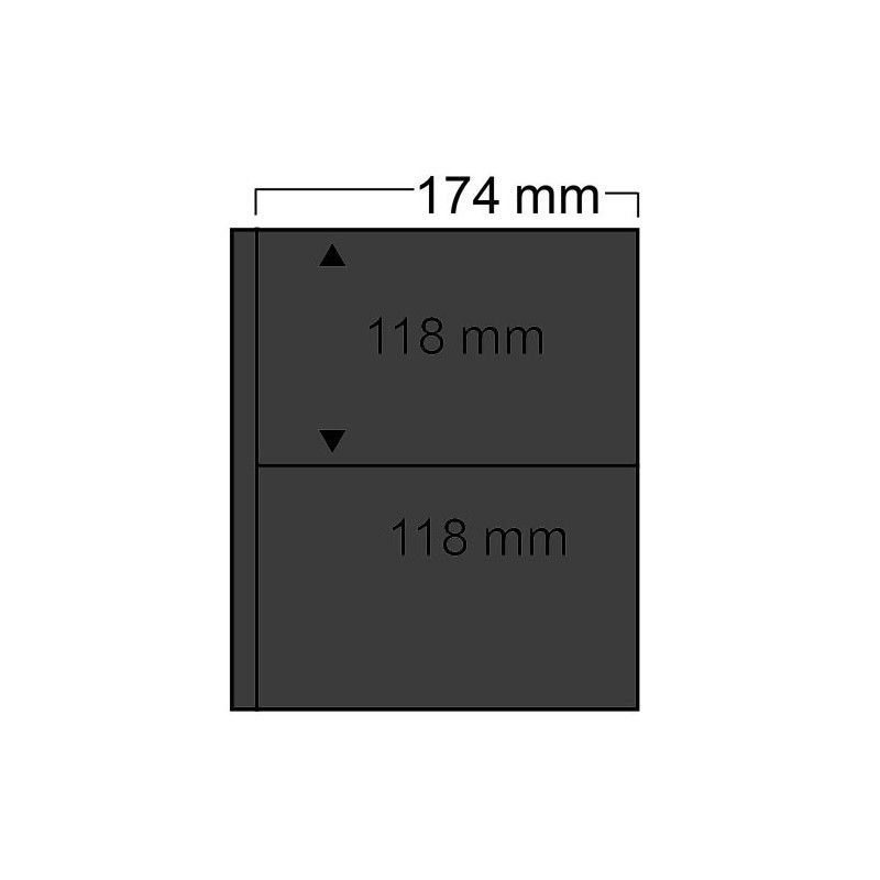 Feuilles noires Compact Safe à 2 poches pour enveloppes, cartes.