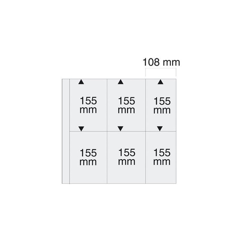Feuilles blanches SAFE 6020 pour cartes postales modernes verticales.