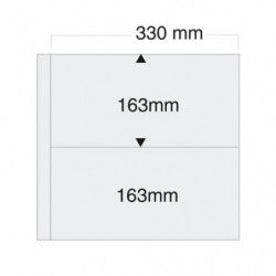 Feuilles blanches SAFE 6015 pour 4 cartes, enveloppes 330 x 163 mm.