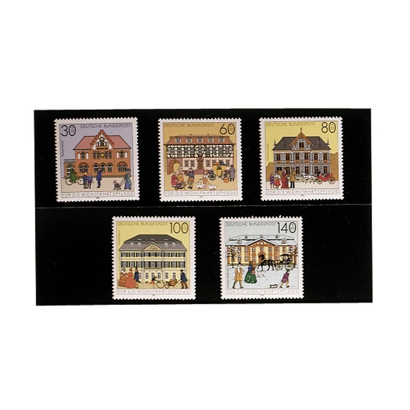 Cartes de rangement en plastique à 2 bandes pour timbres-poste.
