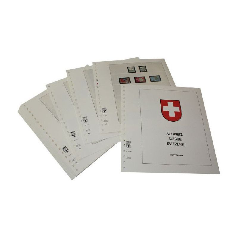 Feuilles pré imprimées Lindner-T Suisse 1985-1998.