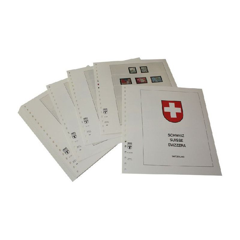 Feuilles préimprimées Lindner-T Suisse 1985-1998.