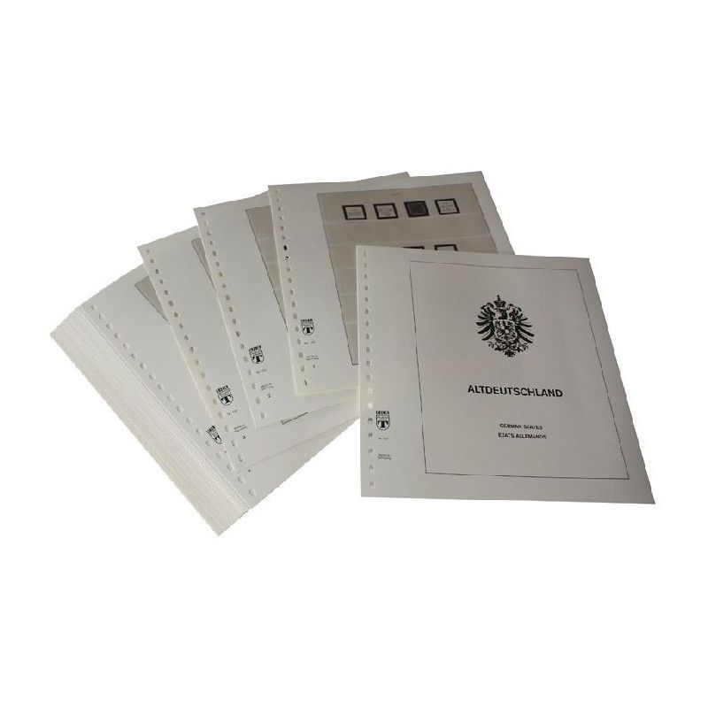 Feuilles préimprimées Lindner-T Anciens états Allemands 1850-1879.