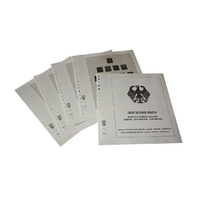 Feuilles préimprimées Lindner-T Alsace-Lorraine 1940-1941.
