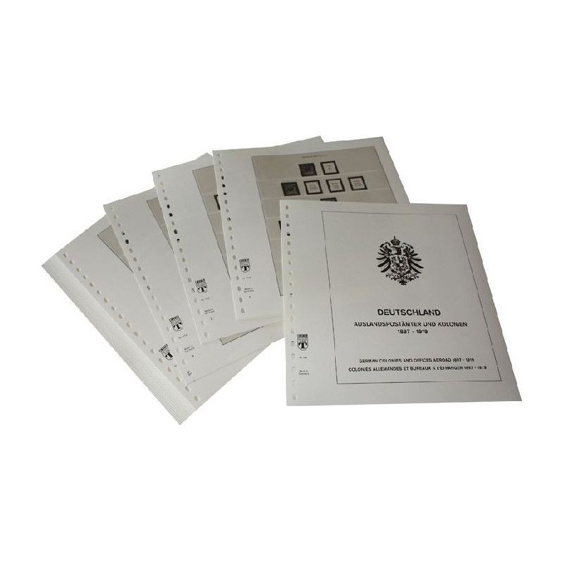 Feuilles préimprimées Lindner-T Colonies Allemandes 1897-1919.