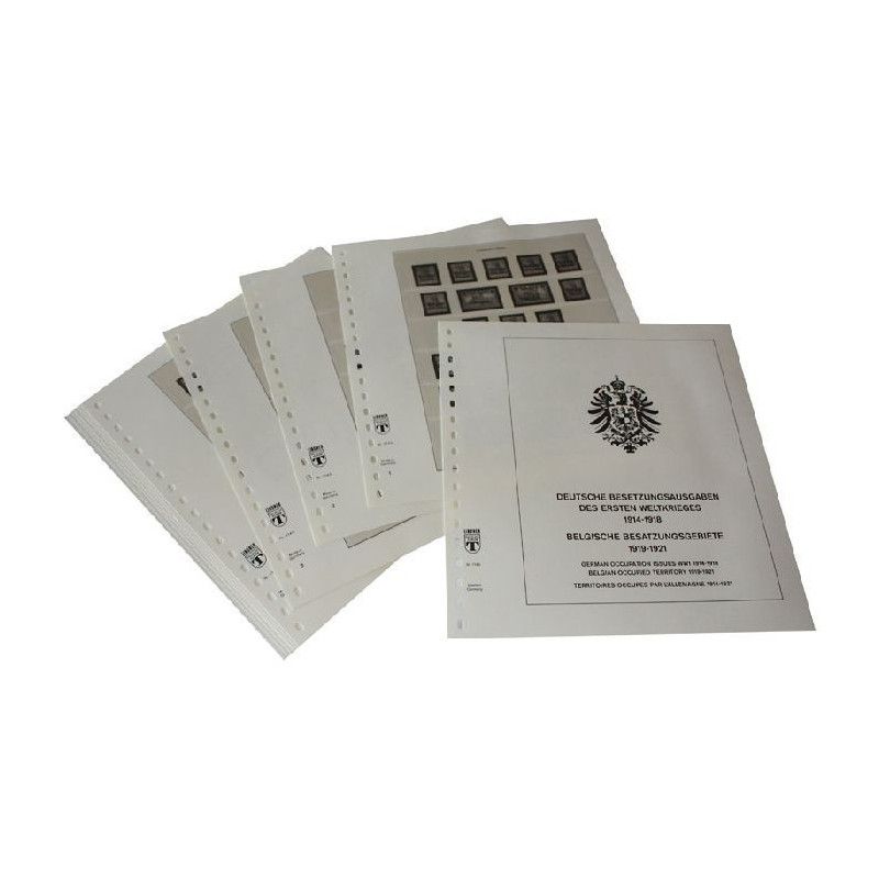 Feuilles préimprimées Lindner-T Territoires occupés par l'Allemagne 1914-1921.