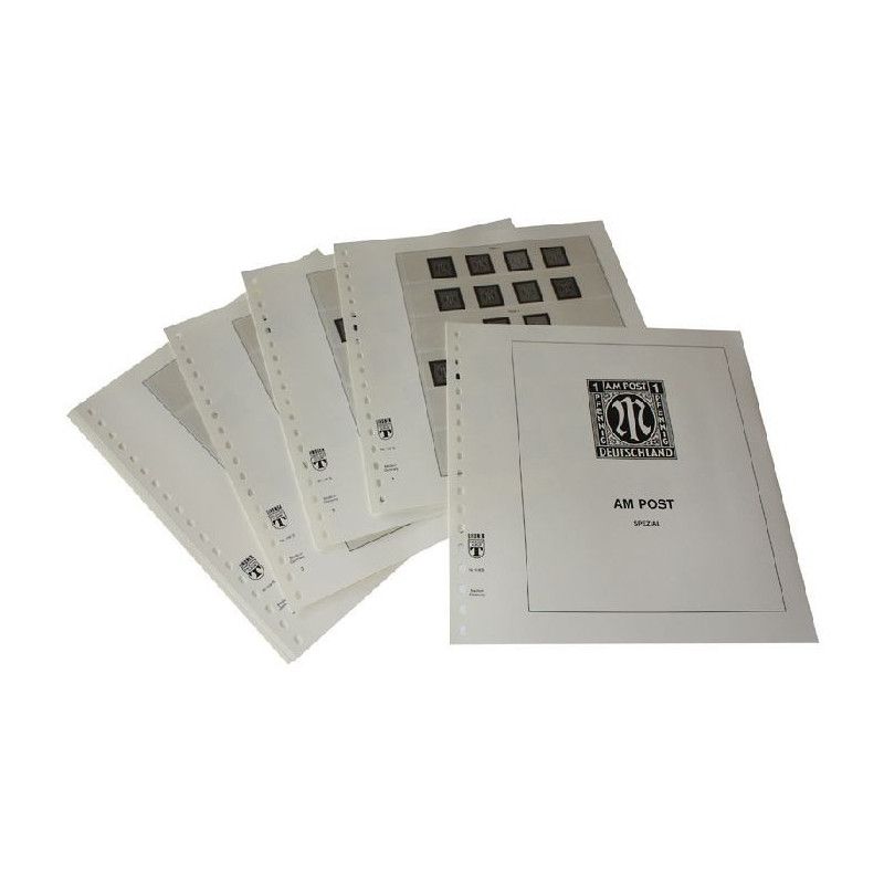 Feuilles préimprimées Lindner-T Allemagne poste spéciale AM 1945-1946.