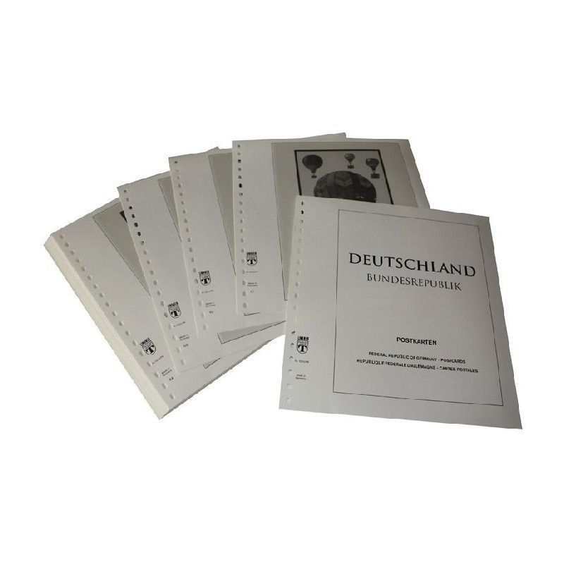 Feuilles préimprimées Lindner-T Allemagne Cartes postales 1997-2016.
