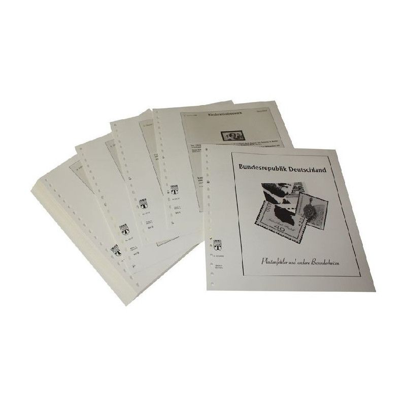 Feuilles pré imprimées Lindner-T Allemagne Variétés 1996-1997.