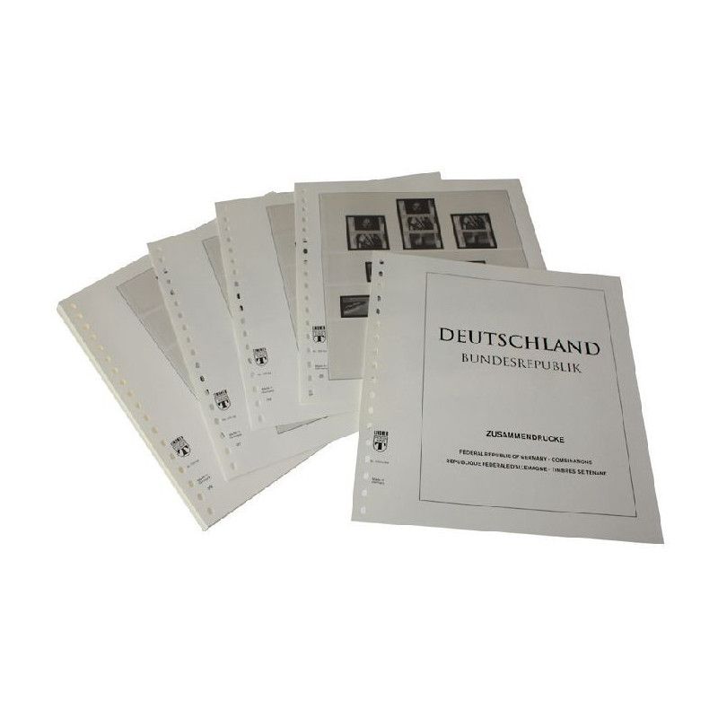 Feuilles préimprimées Lindner-T Allemagne Timbres se tenant 2008-2024.