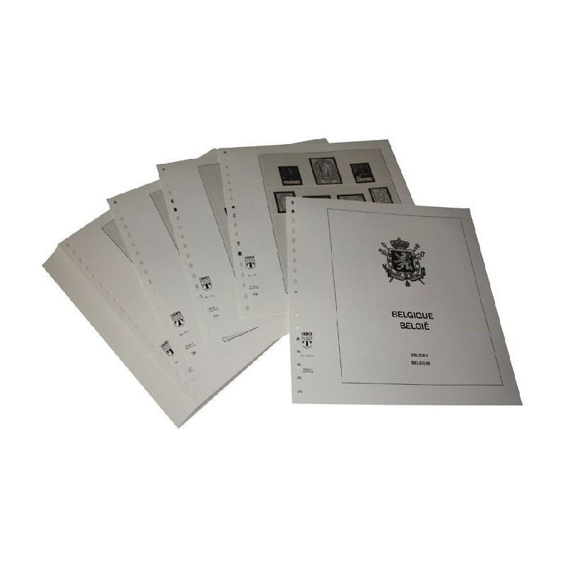Feuilles pré imprimées Lindner-T Belgique 1981-1989.