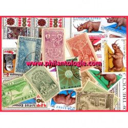 Éthiopie timbres de collection tous différents.
