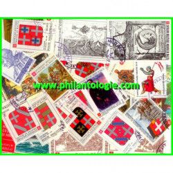 Ordre de Malte 15 timbres de collection tous différents.