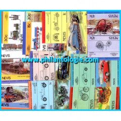 Nevis (Île Niévès) 25 timbres de collection tous différents.