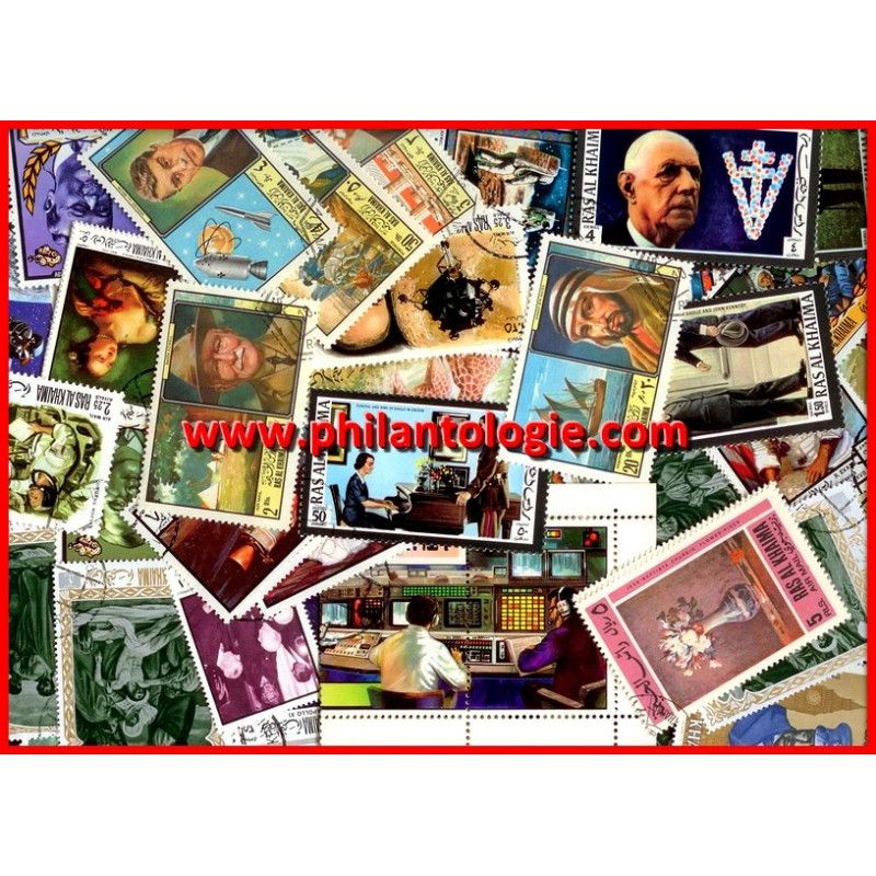 Ras Al Khaïma timbres de collection tous différents.
