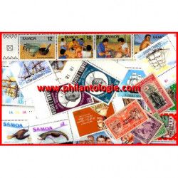 Samoa timbres de collection tous différents.