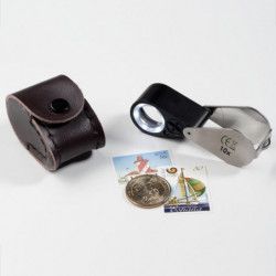 Loupe de bijoutier avec lampe UV, grossissement 10x.