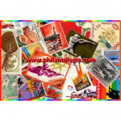 Sports de Tir 25 timbres thématiques tous différents.