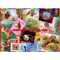 Animaux blocs-feuillets de timbres thématiques.