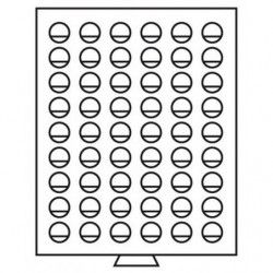 Médaillier numismatique Leuchtturm pour 54 pièces de 2 euros sans capsules.