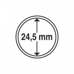 Capsules rondes 24,5mm pour monnaies de collection.