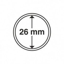 Capsules rondes 26mm pour monnaies 2 euros commémoratives.