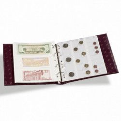 Album monnaies Numis Leuchtturm en cuir. Album monnaies Numis Leuchtturm en cuir.