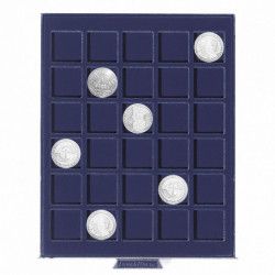 Médaillier numismatique Smart à 30 cases carrées.