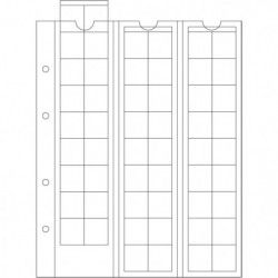 Feuilles numismatiques Optima pour 54 monnaies jusqu'à 20 mm.