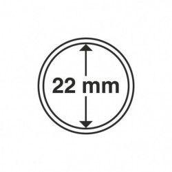 Capsules rondes 22mm pour monnaies de collection.