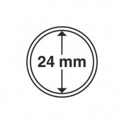 Capsules rondes 24mm pour monnaies de collection.