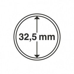 Capsules rondes 32,5mm pour monnaies de collection.