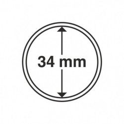 Capsules rondes 34mm pour médailles, jetons touristiques Monnaie de Paris.