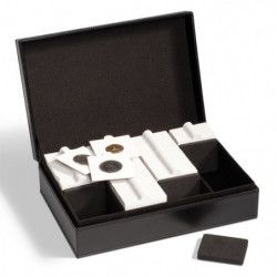 Coffret noir pour 100 capsules Quadrum Leuchtturm.