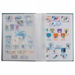 Classeur grand format 32 pages blanches pour timbres.