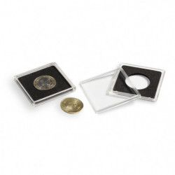 Capsules numismatiques carrées Quadrum 26mm.