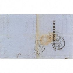 Empire N°16 oblitéré roulette d'étoiles sur pli de Paris 1855. R