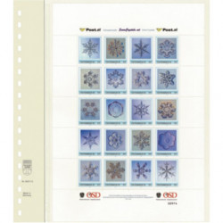 Feuilles neutres Lindner dT recto-verso à 1 bande pour feuillet de timbres.