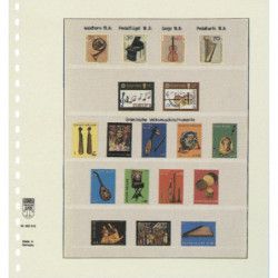 Feuilles neutres Lindner dT recto-verso à 5 bandes pour timbres.