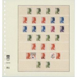 Feuilles neutres Lindner dT recto-verso à 7 bandes pour timbres.