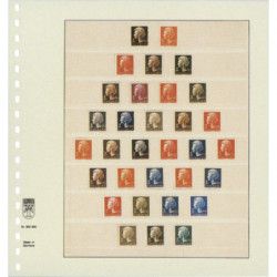 Feuilles neutres Lindner dT recto-verso à 8 bandes pour timbres.