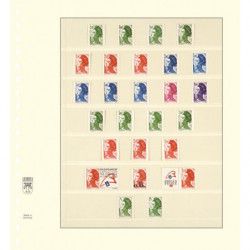 Feuilles plastiques Lindner-T freestyle à 7 bandes pour timbres-poste.