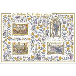 Bloc-feuillet de timbres N°135 Histoire de France neuf**.