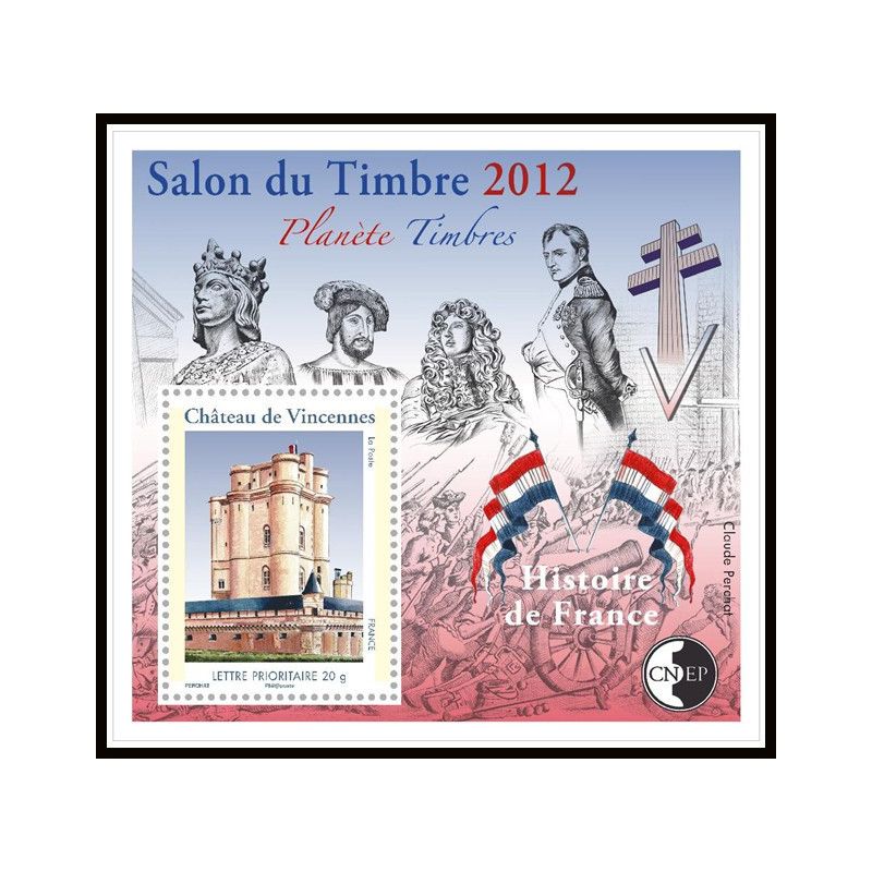Bloc C.N.E.P. N°61 Chateau de Vincennes 2012 autoadhésif.